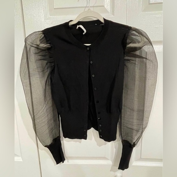 Zara organza sleeve cardigan - S - Picture 4 of 4